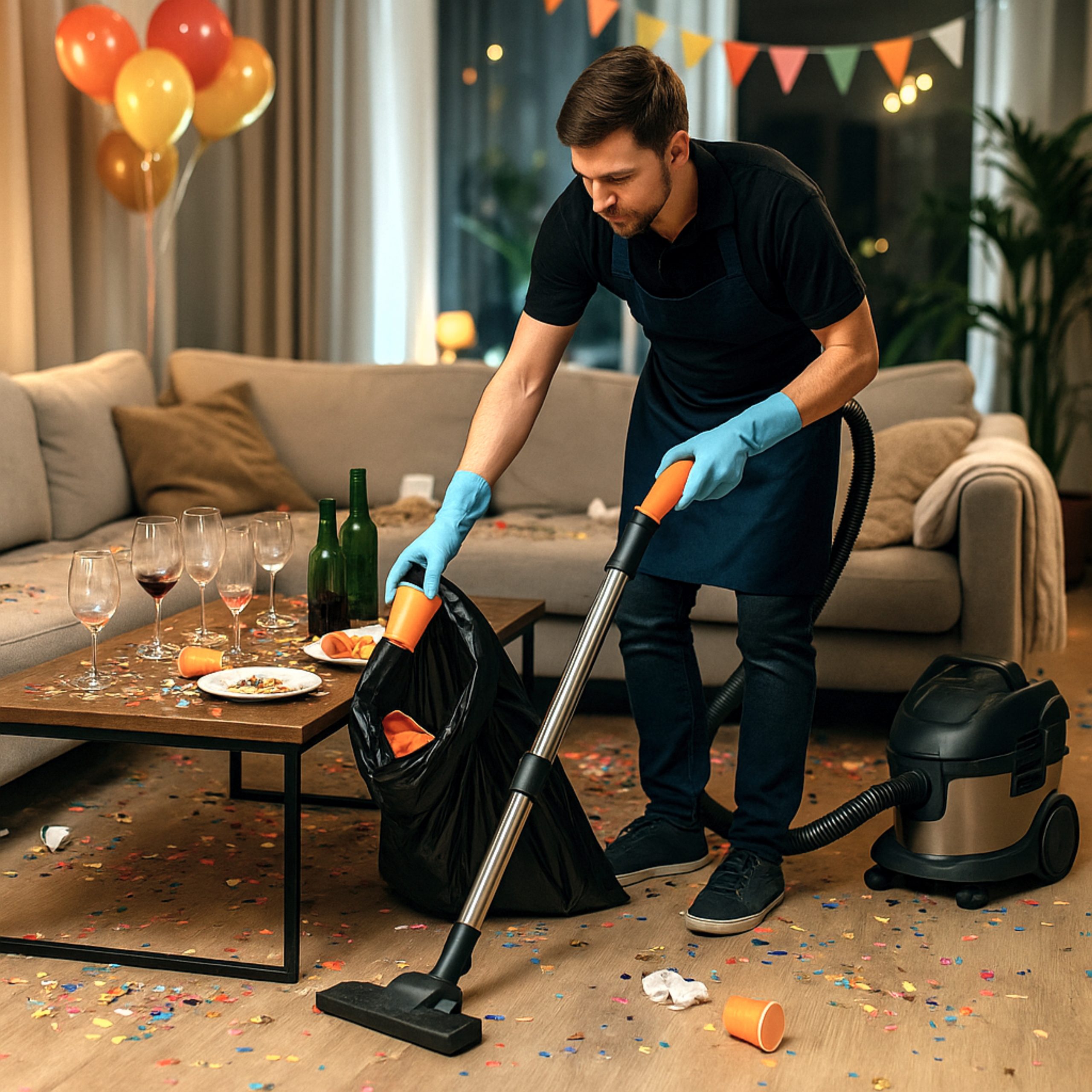 post party cleaning